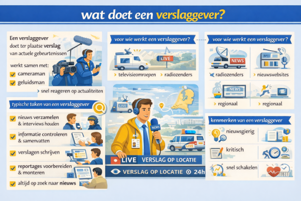 Alles over het beroep verslaggever Wat doet een verslaggever